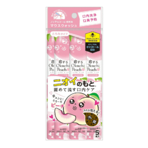 Nước Súc Miệng Okuchi Hương Đào (1 Gói 5 Thanh)