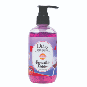 Gel Tắm Dưỡng Da Trắng Sáng Tẩy Tế Bào Chết Diary Brightening Shower Scrub - Hương Romantic Dinner 250ml