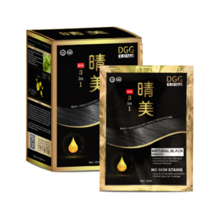 Dầu Gội Phủ Bạc Hữu Cơ KOMI Đen Tự Nhiên - Hộp 10 Gói